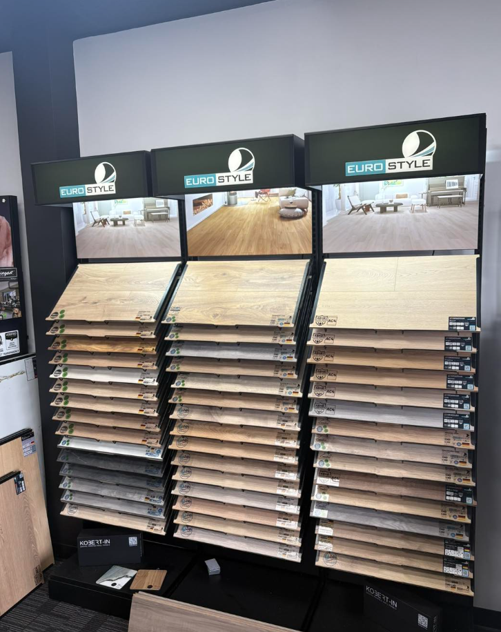 Euro Style flooring sample display wall